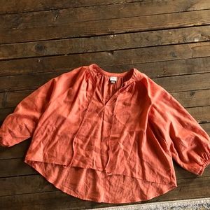 Coral shirt blouse
